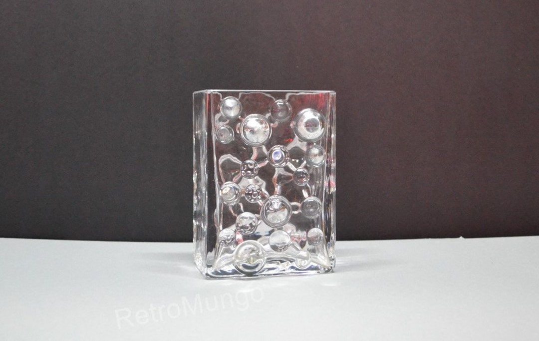 WMF Bubble Glass Block Vase Design Erich Jachmann Germany Etsy