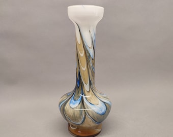 VB Opaline Florence Carlo Moretti glass vase, Italian Empoli vase - Italy -