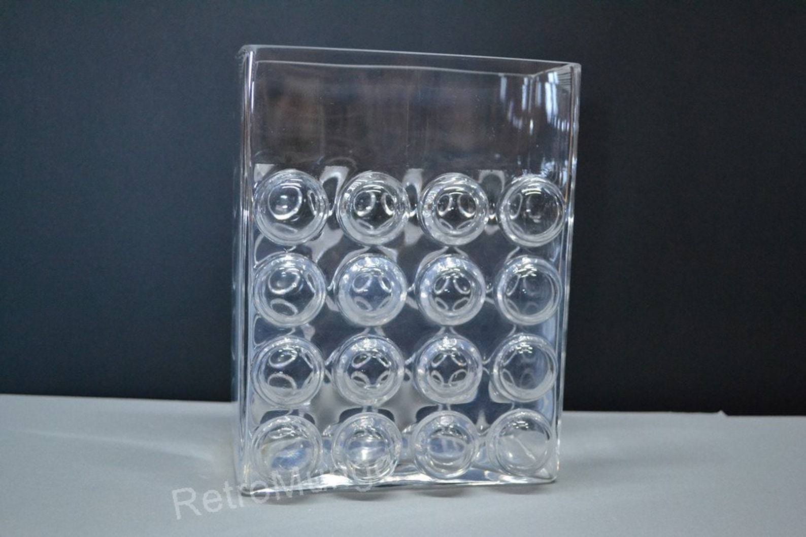 Peill & Putzler Bubble Glass Block Vase Design Germany Etsy