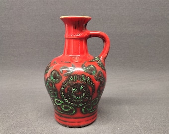 West Germany vase by Bay Keramik 61 17 red/green Glaze