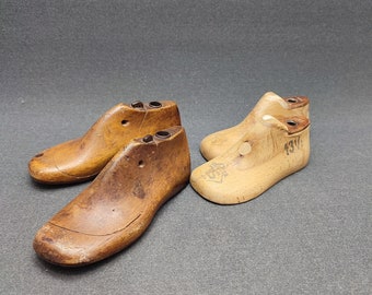 Set  wooden shoes forms - childrens shoe Forms -  wooden shoe lasts - shoe mold shoemaker forms cobbler molds - various sizes