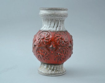 西ドイツ製ヴィンテージのファット・ラバ花瓶。Carstens