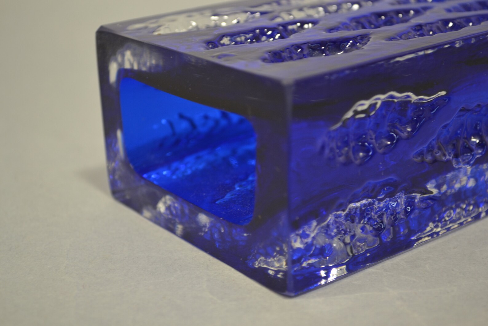 Glass Block Vase by the German Company Ingrid Signed IG 088 Etsy