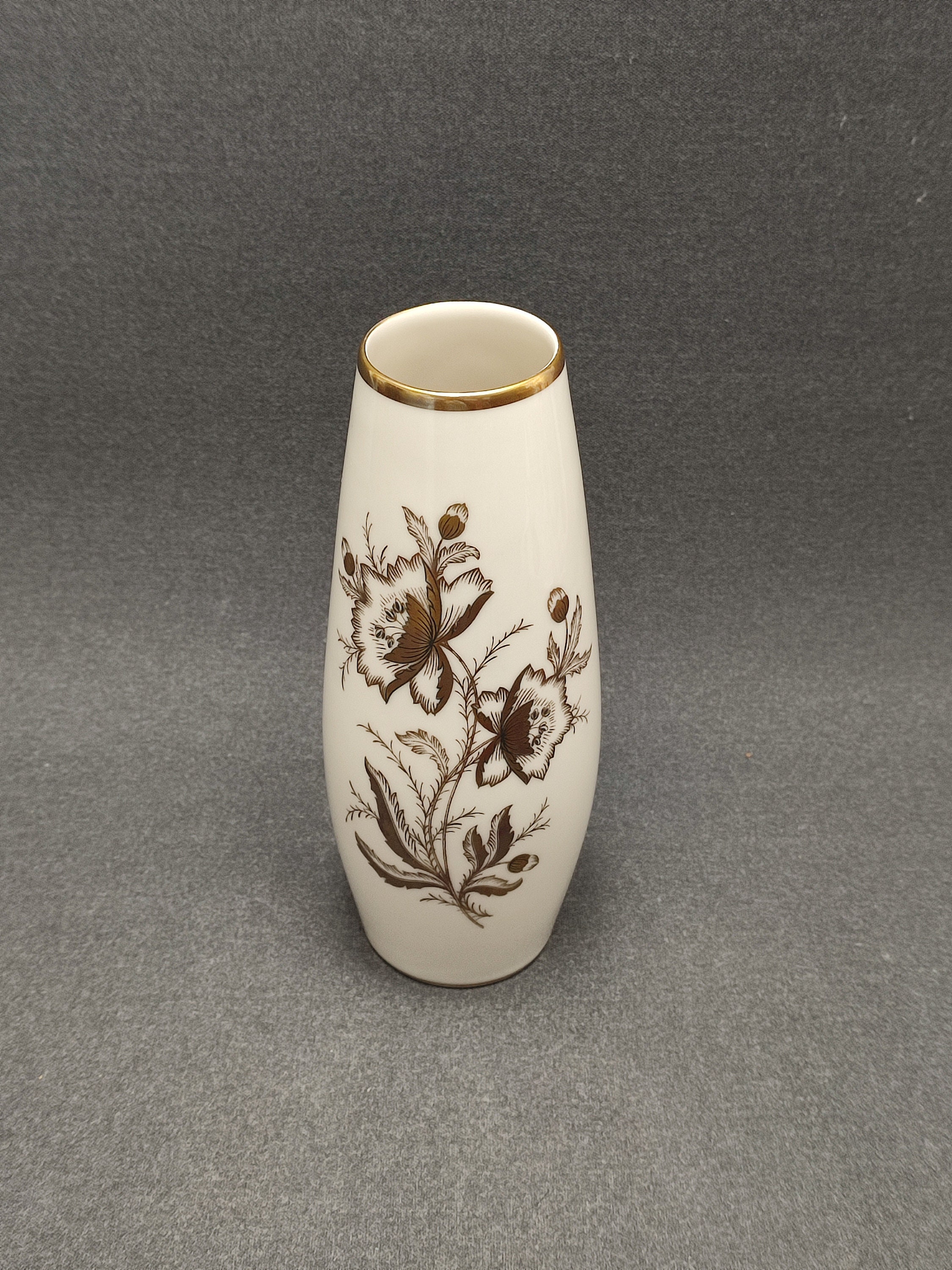Lindner Kueps Bavaria Vase With Flower Decor, Vintage - Etsy