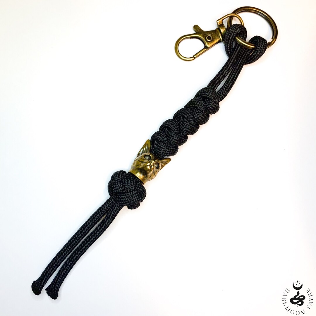 Cat Netsuke Style Keyring in Antiqued Bronze, Can Also Be Used as a ...