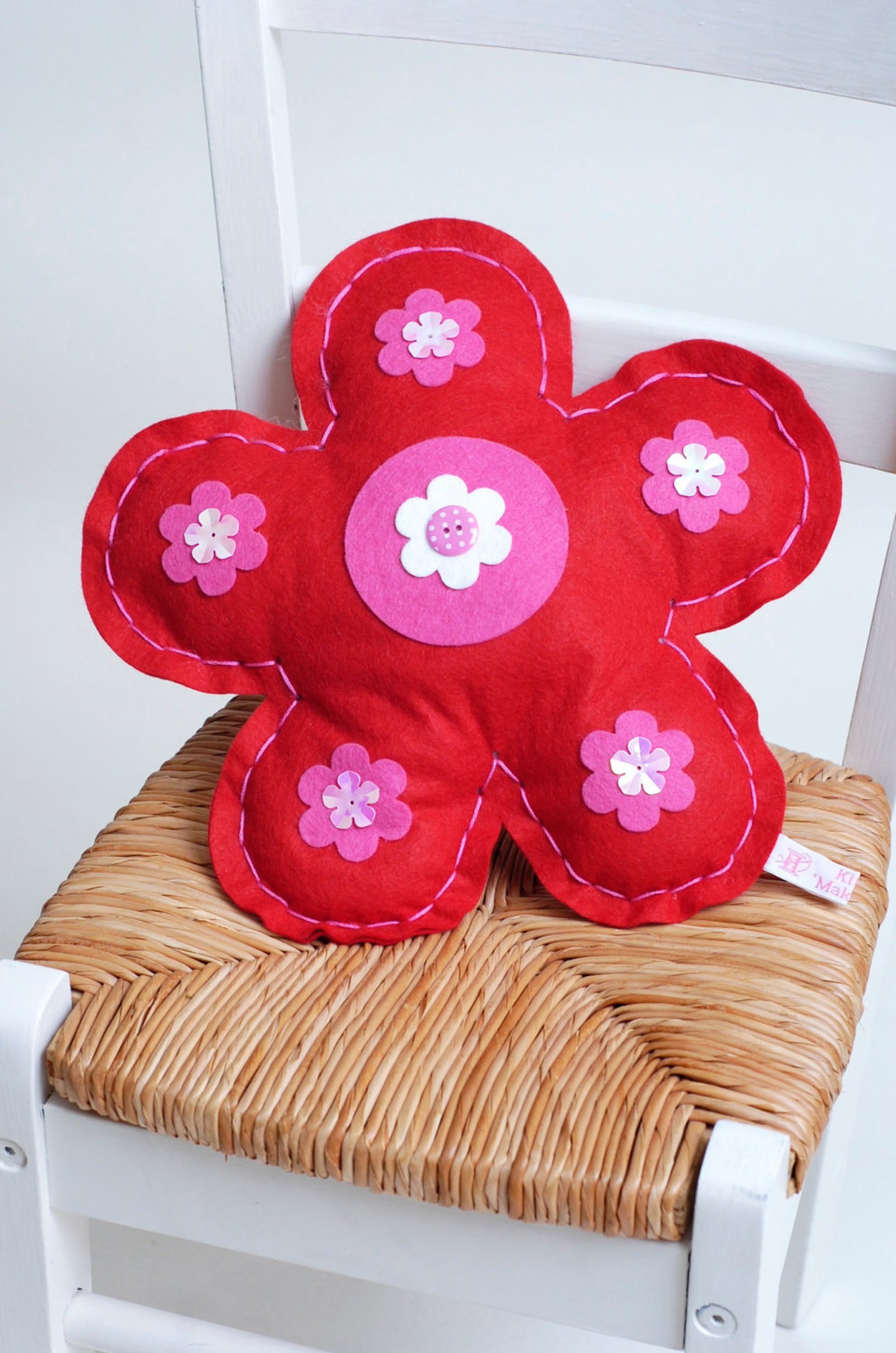 Activity Felt Flower Craft Sewing Kit in Red Etsy