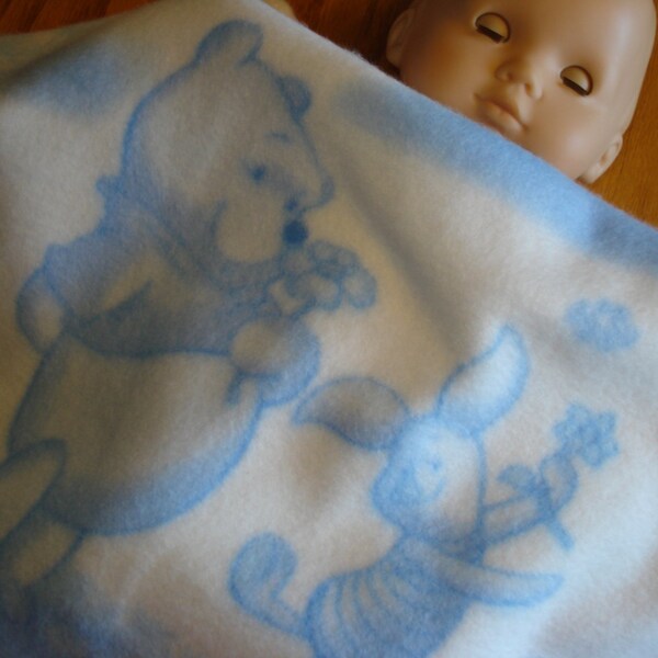 Bitty Baby  Doll Clothes -Blanket Winnie the Pooh standing and Piglet fleece fabric  DYD127