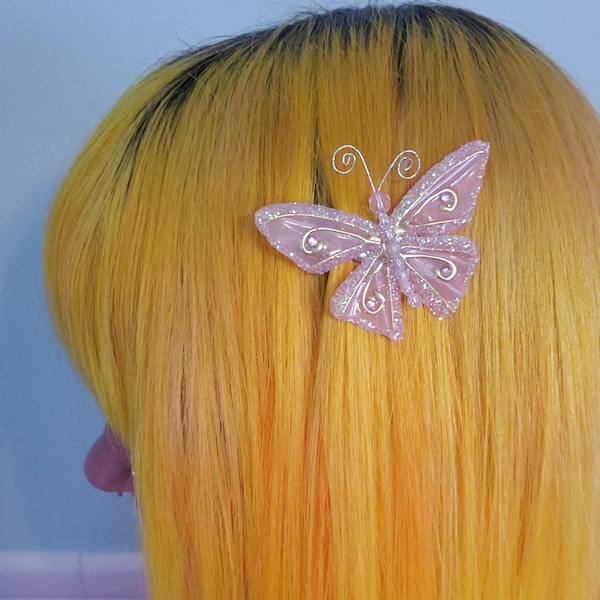 Whimsical Butterfly Hair Clip - Fairycore, Whimsigoth, Cutecore, Cottagecore, Kidcore, Whimsy, Decora, Y2k, Twee Style Hair Accessory