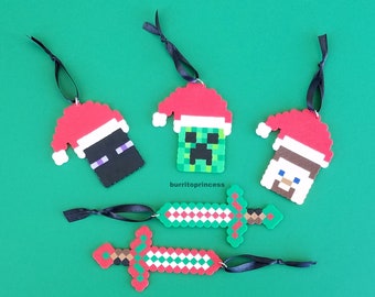 Video Game Christmas Ornaments - 8 Bit Christmas Ornaments - Nerdy Christmas Ornaments -Video Game Christmas Tree-Video Game Christmas Decor