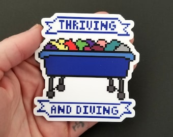 Thriving and Diving Goodwill Outlet Bins Reseller Thrift Sticker