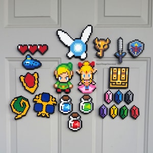 Magnets - Legend of Zelda Magnets - Link and Zelda Magnets - Legend of Zelda Home Decor - Legend of Zelda Decorations