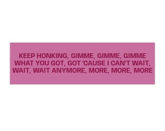 The Veronicas Untouched Bumper Sticker - Nostalgic Y2K Lyrics Bumper Sticker