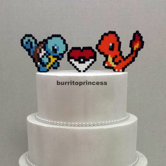 Pokemon Colorful Cake Topper - Custom Party Creations