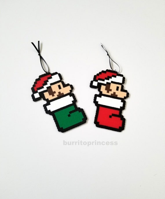 ansiedad desconcertado Sucio Mario y Luigi Media relleno adornos de Navidad regalo de - Etsy España