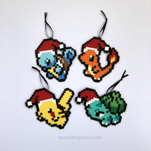 Pokemon Christmas Ornaments Charmander, Squirtle, and Bulbasaur Christmas Ornaments Pokemon Christmas image 2