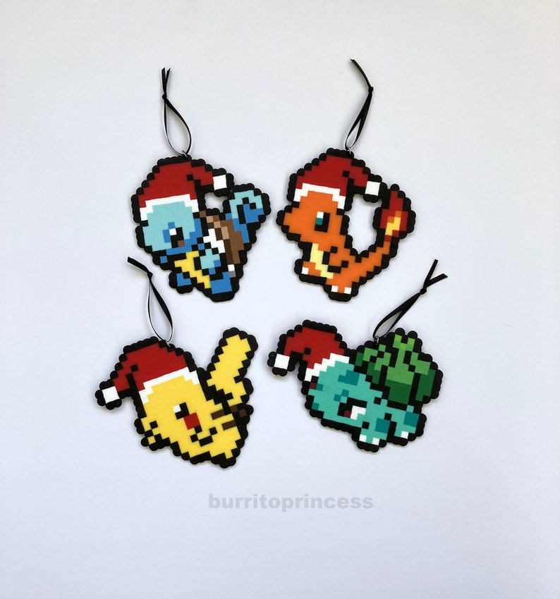 Pokemon Christmas Ornaments Charmander, Squirtle, and Bulbasaur Christmas Ornaments Pokemon Christmas image 5