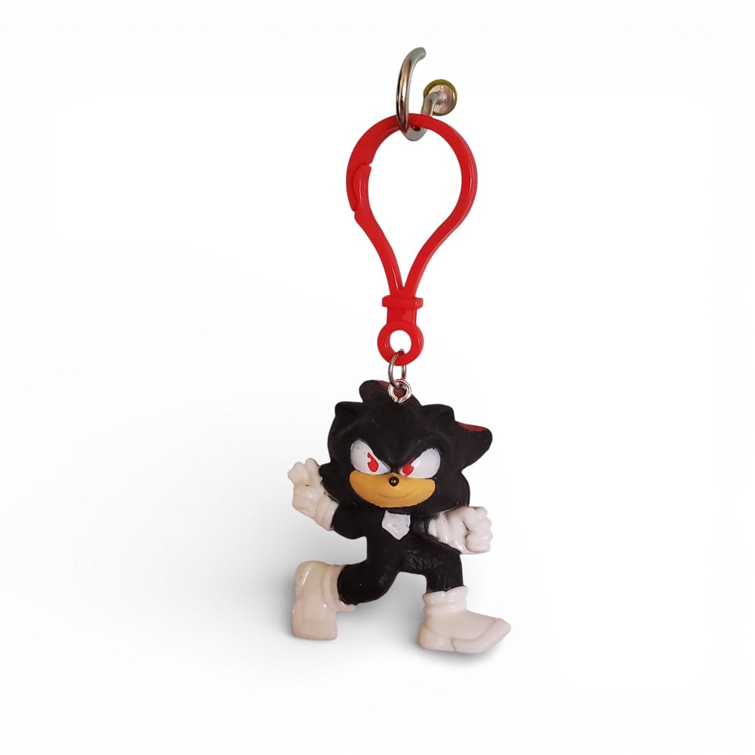 Shadow the Hedgehog Video Game Trinket Keychain Bag Charm - Upcycled ...