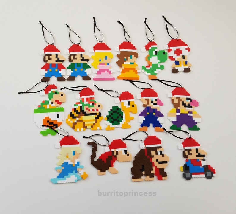 Mario Themed Christmas Ornaments Yoshi Christmas Ornament Super Mario Christmas Ornaments Princess Peach Christmas Ornament
