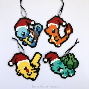 Pokemon Christmas Ornaments Charmander, Squirtle, and Bulbasaur Christmas Ornaments Pokemon Christmas image 3