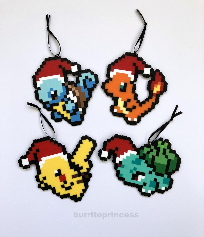 Pokemon Christmas Ornaments Charmander, Squirtle, and Bulbasaur Christmas Ornaments Pokemon Christmas image 3