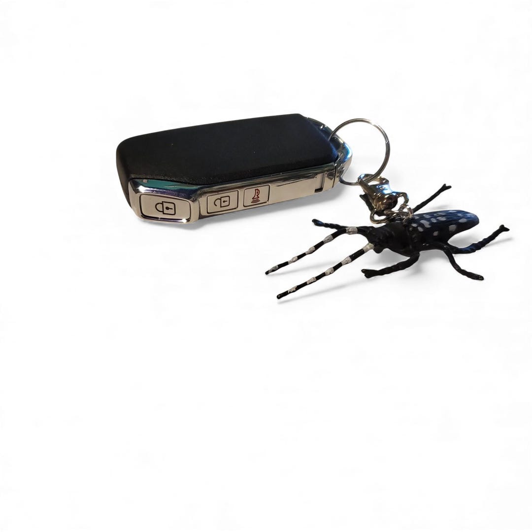 Long Horned Beetle Keychain Bag Charm - Realistic Insect Keychain - Fun ...