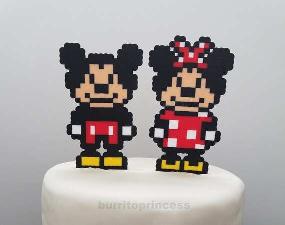Mickey Et Minnie Cake Toppers Gateau De Mariage Disney Etsy