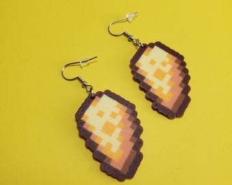 Stardew Valley Video Game Cheese Earrings-  Wedding Anniversary Valentine's Birthday Gift