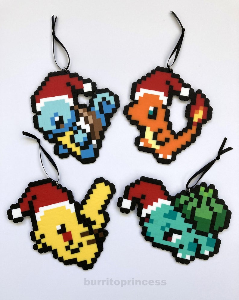 Pokemon Christmas Ornaments Charmander, Squirtle, and Bulbasaur Christmas Ornaments Pokemon Christmas image 4