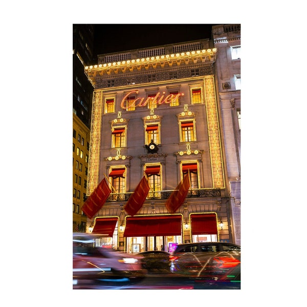 Cartier Store 5th Avenue New York City Christmas | Photograph, Colorful, Street Art, Architecture, Print, Wall Art, Home Decor for Bedroom