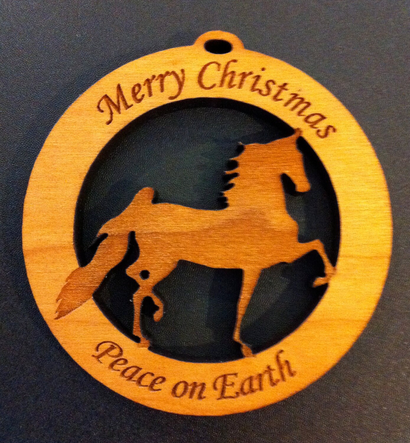 Solid Wood Saddlebred Horse Christmas Ornament Etsy