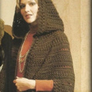 Long HOODED CLOAK CAPE Crochet Pattern Vintage - OpenWork Stitch Pattern / Use for Formal or Casual