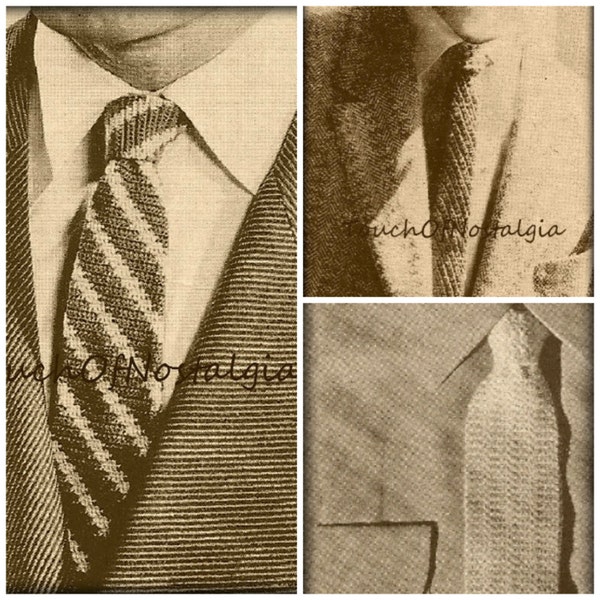 Häkelmuster für Krawatten im Vintage-Stil – KLASSISCHES GESTREIFTES Krawattenmuster, nur 2 Bonus-Krawattenmuster enthalten – tolle Geschenkidee für jemanden, der etwas Besonderes ist