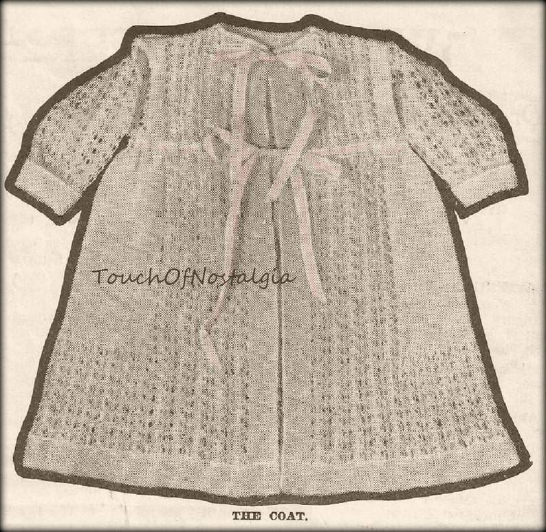 GOSSAMER Baby Dress Set Knitting Pattern ANGORA Trimmed Etsy