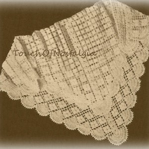 CROCHET Lacy Baby SHAWL / Blanket Pattern - Lacy - Special Occasion - HEIRLOOM - Christening / Beautiful