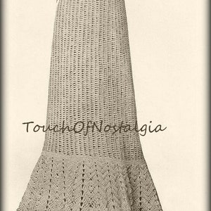Crochet LONG SKIRT Antique Crochet Pattern - EDWARDIAN Long Lacy Skirt - Perfect for Historical Reinactments/Costumes