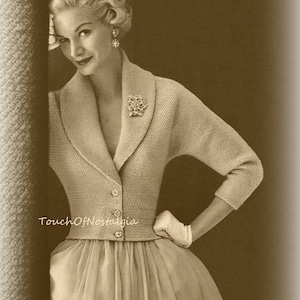 ELEGANT EVENING Jacket Knitting Pattern  - Pure ELEGANCE Evening Jacket -  5 Womens Sizes  / Stunning