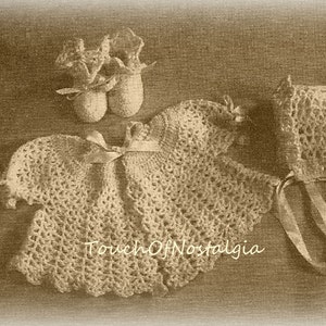 Crochet Baby LAYETTE Set Crochet Pattern Vintage- SIMPLY SWEET Baby Sweater Set / Simply Adorable