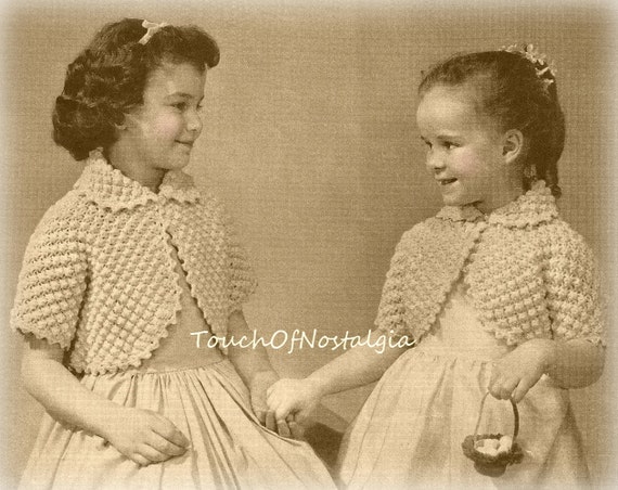 BOLERO SHRUG Knitting Pattern Toddlers/girls PRETTY Bolero Shrug