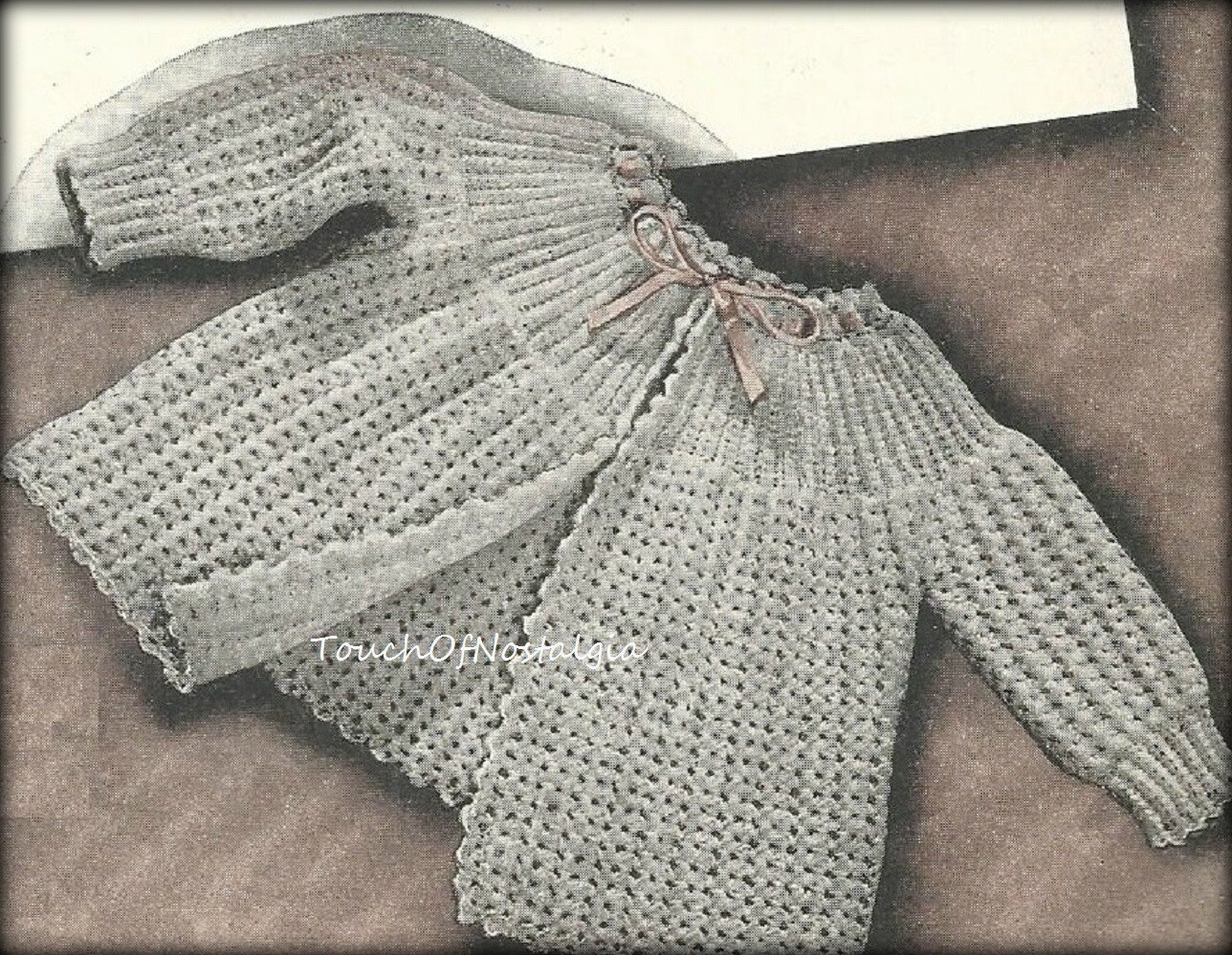 Crochet Baby SWEATER Set Crochet Pattern Pretty Baby Sweater Coat ...