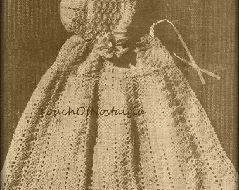 Crochet HOODED Baby CAPE Vintage Crochet Pattern - Circa 1930s  Hooded CARRYING Cape / Heirloom - Christening - Special Occasion