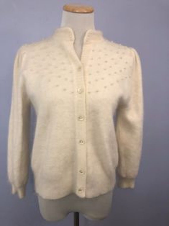 50s angora sweater bridal - Gem