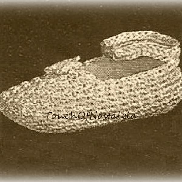 Dainty SILK Baby SHOES Antique Crochet Pattern - DAINTY Silk Baby Shoes - Mary Jane Style Shoes / Made in Silk - Heirloom Christening