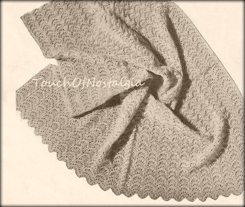 LACY Baby CARRYING Coat Bonnet Antique Knitting Pattern Long Lacy Baby Carrying Coat Matching BONNET Baby ShawlBlanketHeirloomChristening