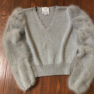 Grey Angora Sweater - Etsy