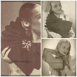 Elegant Evening HANDBAG Collection Crochet Patterns - 3 Styles ELEGANT Evening CLUTCH Handbags / Perfect For Elegant Evenings