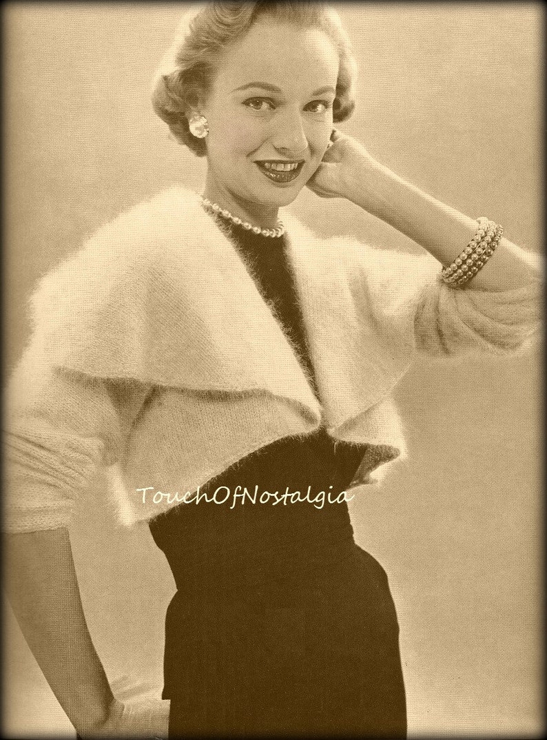 ANGORA Evening JACKET Knitting Pattern Elegant Angora Etsy