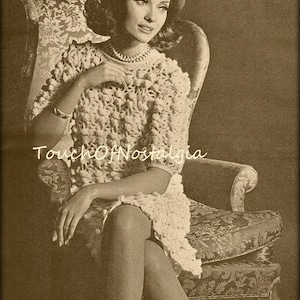 Fancy IRISH Lace DRESS Vintage Crochet Pattern - Ladies ELEGANT Irish Lace Dress - Absolutely Gorgeous / Very Elegant