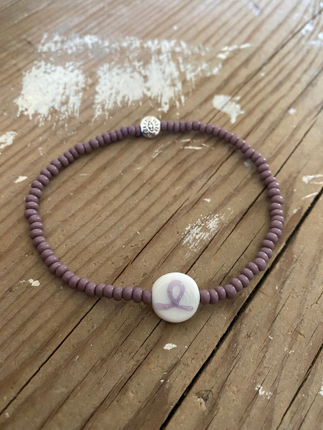 Purple Ribbon Bracelet Awareness Ribbon Cancer Bracelets Awareness ...
