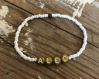 Name bracelet custom word jewelry dainty bracelets