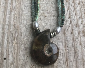 Ammonite necklace